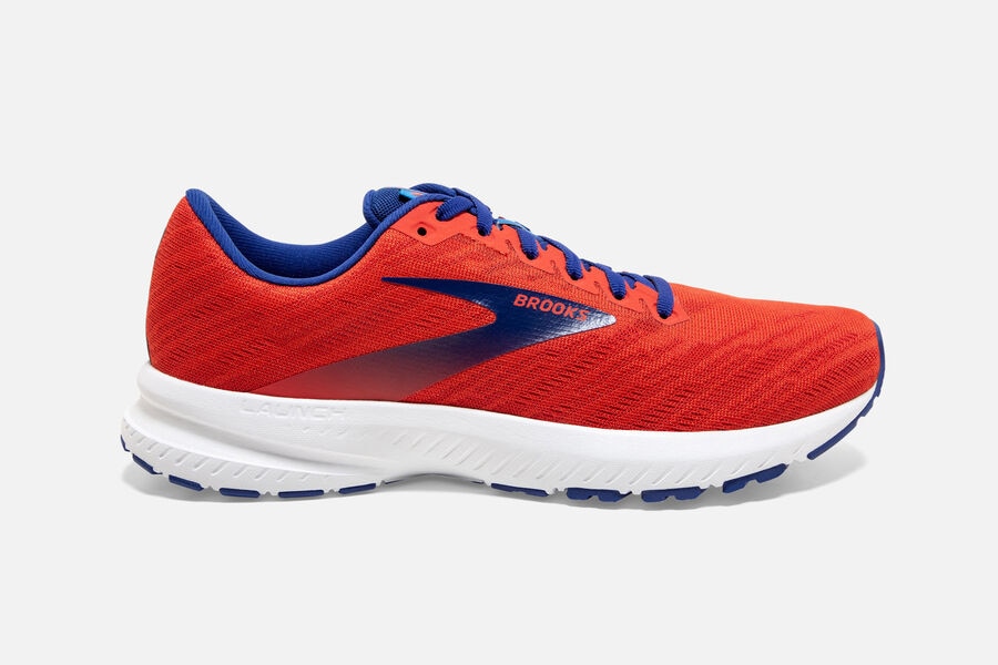 Launch 7 Road Brooks Running Shoes NZ Mens - Orange/Blue - IREUQM-518